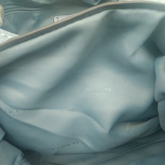 Coach 57125 Edie Turnlock Chambray Blue Triple Compartment Shoulder Bag - Picture 15 of 16